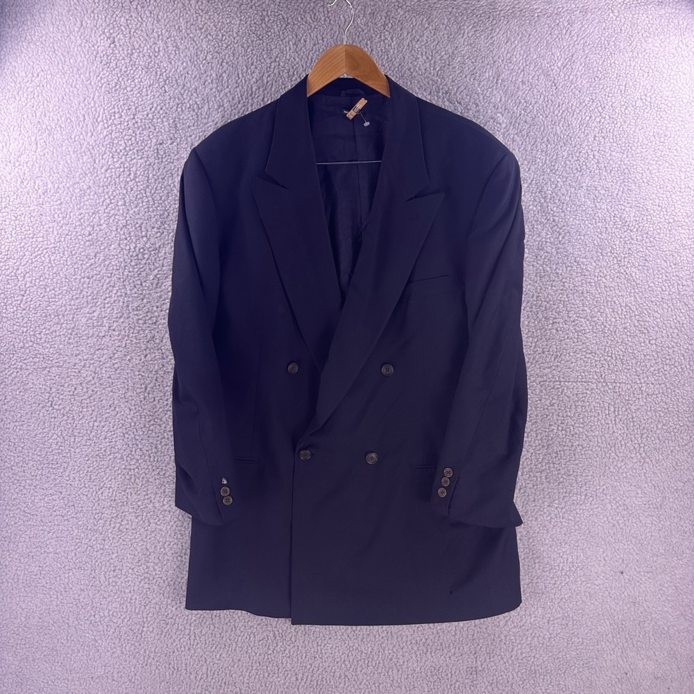 Giorgio Armani A Milano Borgo 21 Black Wool Blazer Mens 58 R Made in Italy